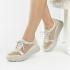 Pantofi sport de dama din piele naturala Prado auriu
